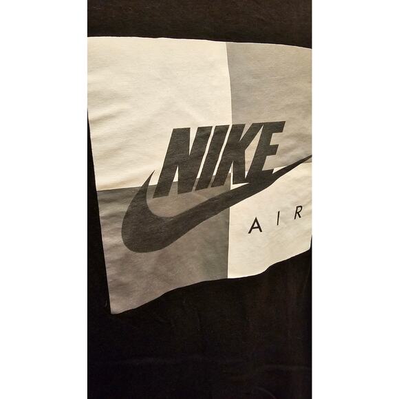 The Nike tee spell out logo graphic black white long sleeve t shirt NWOT y2k L - Picture 4 of 7